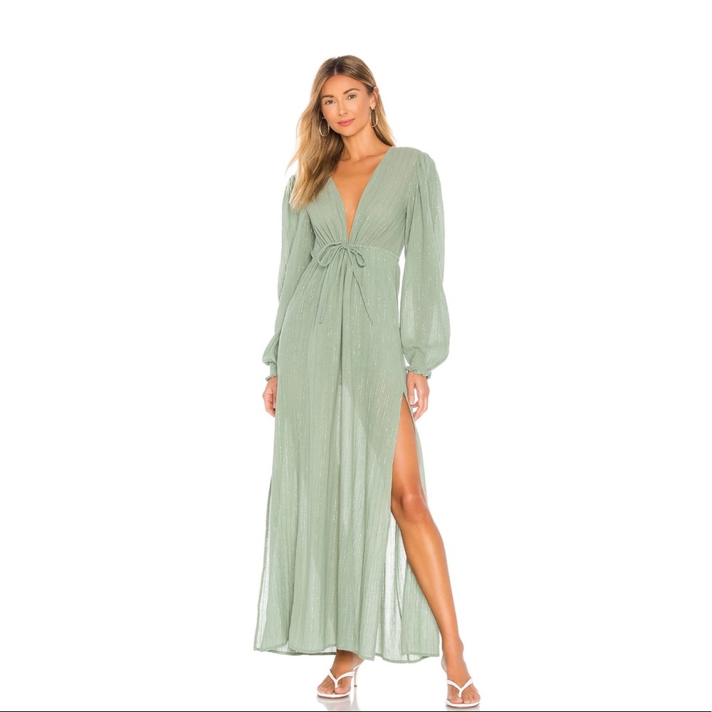 Chaning TULAROSA green maxi amazing dress